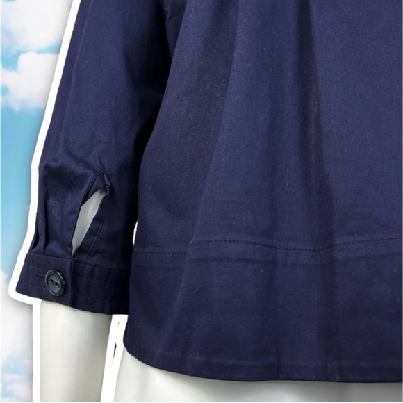 SANDRO SPORTSWEAR A-Line Pleated Swing Button Jacket Overcoat Shacket Retro 50s - Picture 7 of 12